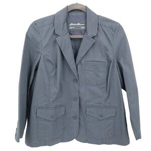 Eddie Bauer Legend Wash Jacket Womens 22W Blue Preppy Academia Business Nautical